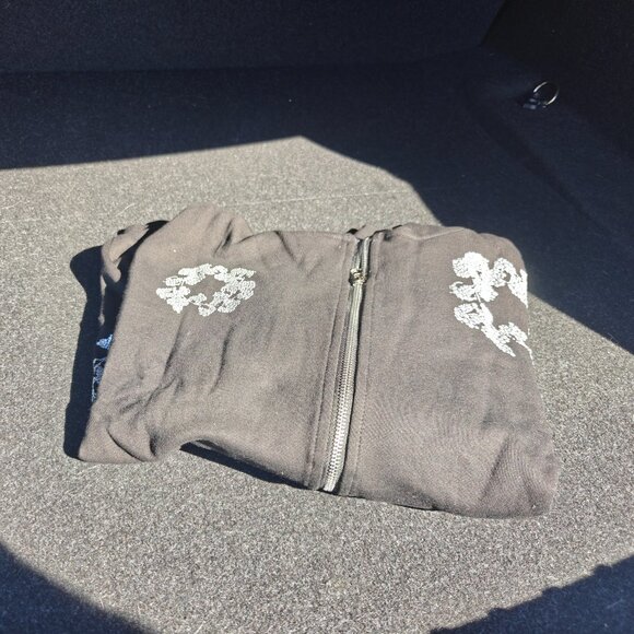 Denim Tears Cashmere Swarovski Cotton Wreath Zip Hoodie - Picture 1 of 4